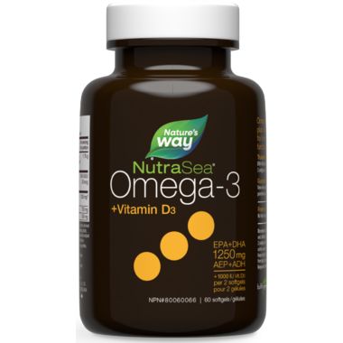 Nature's Way NutraSea +D Omega 3 + Vitamin D 150 Softgels